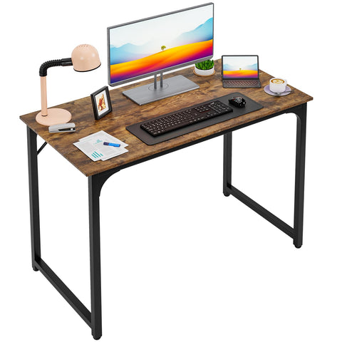 PayLessHere 39 Inch Computer Desk in brown, offering a spacious work surface for home offices.