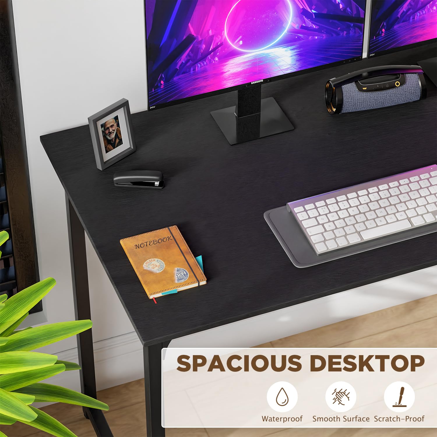 PayLessHere 47-Inch Desk assembly process showing quick setup.