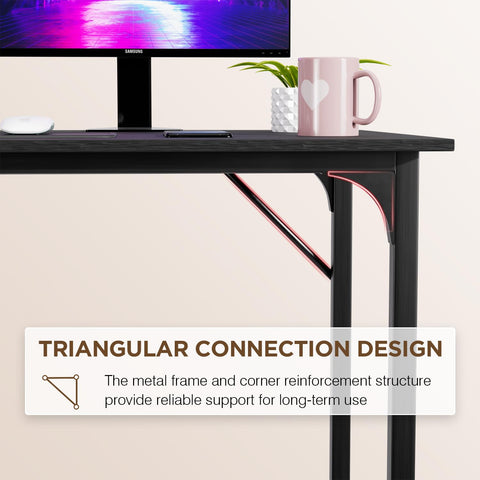 PayLessHere 47-Inch Desk in a dorm room illustrating compact design.