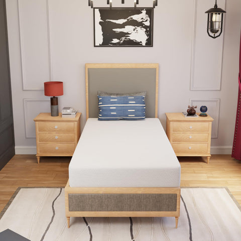 PayLessHere 8 inch memory foam mattress top view with cooling gel and green tea infusion