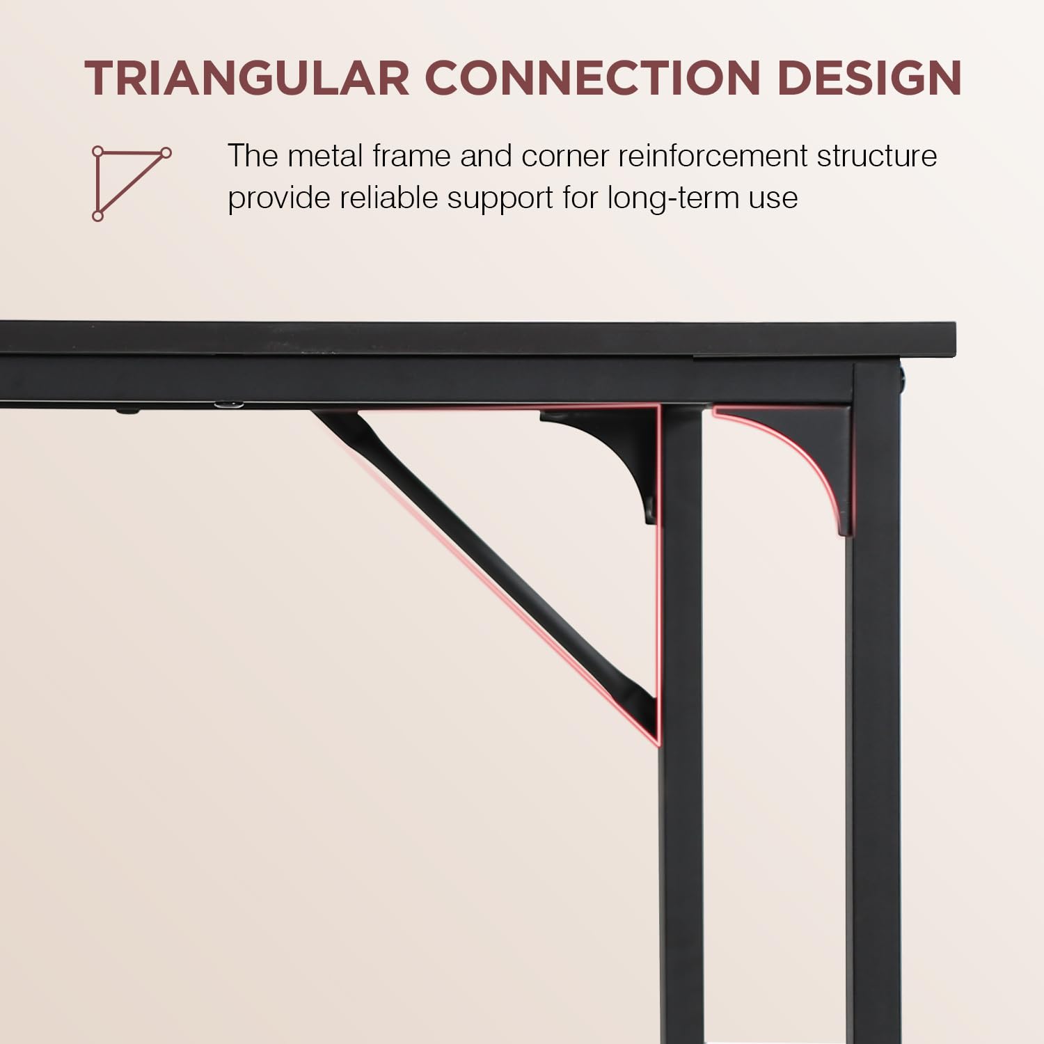 PayLessHere desk with anti-slip feet prevents wobble on uneven floors.