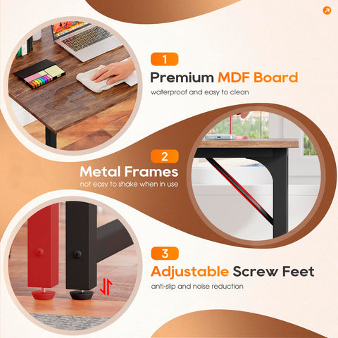 PayLessHere desk’s anti-slip feet keep it steady on any floor.