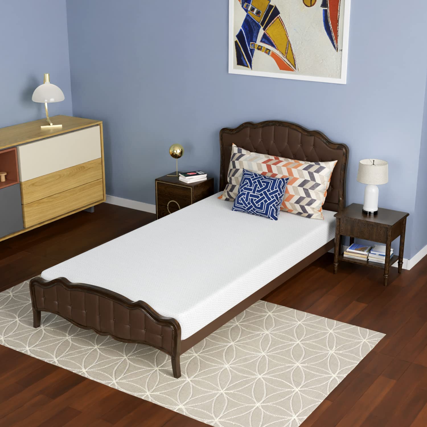 PayLessHere green tea memory foam side profile showing medium firmness