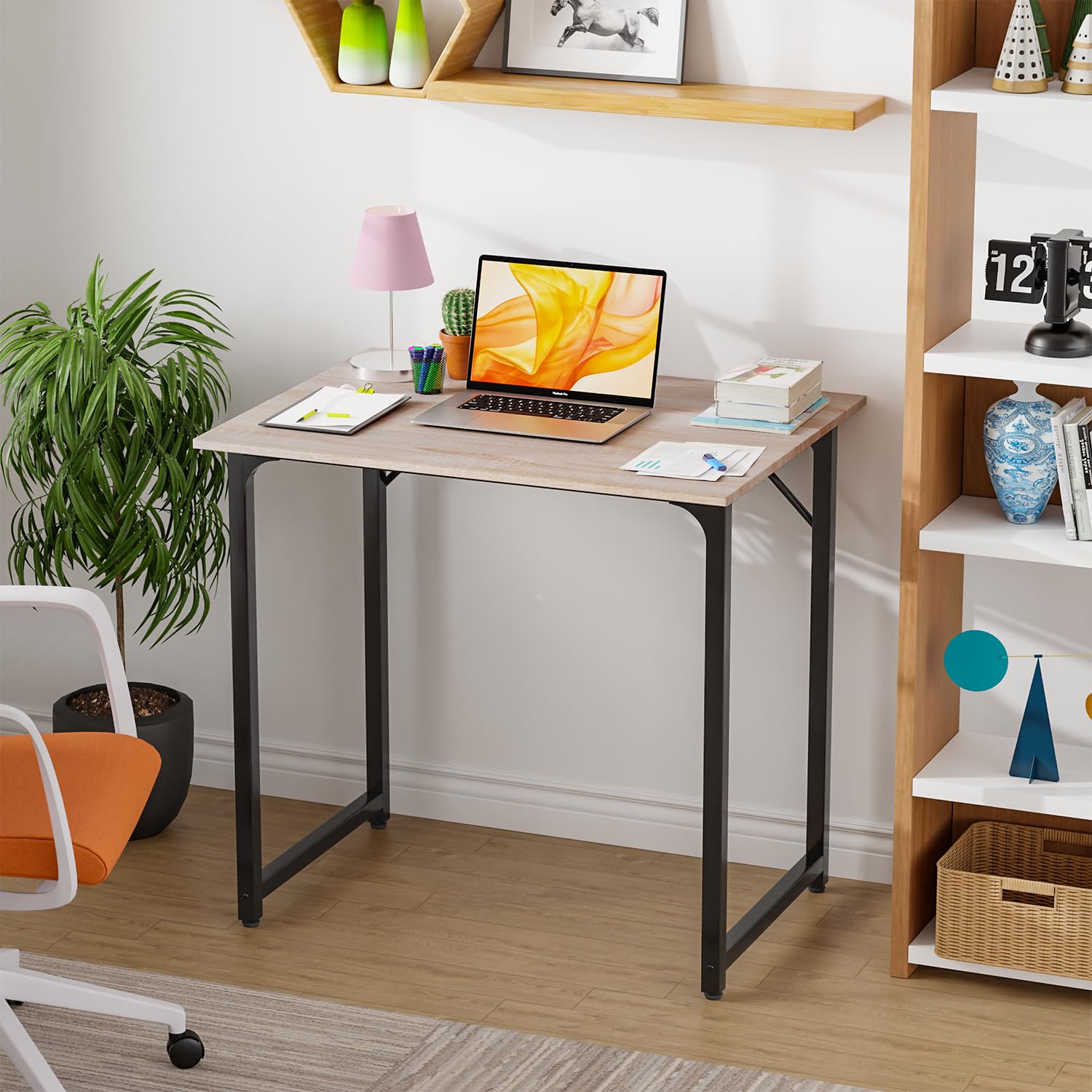 PayLessHere metal-frame desk offers sturdy, wobble-free support for heavy setups.