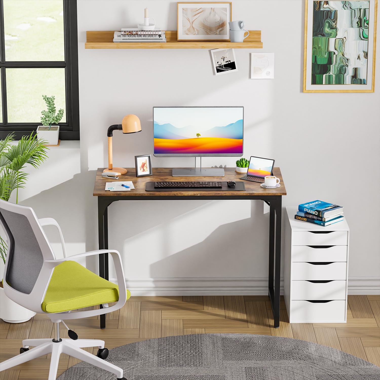 PayLessHere steel-frame desk structure provides stable support for daily tasks.