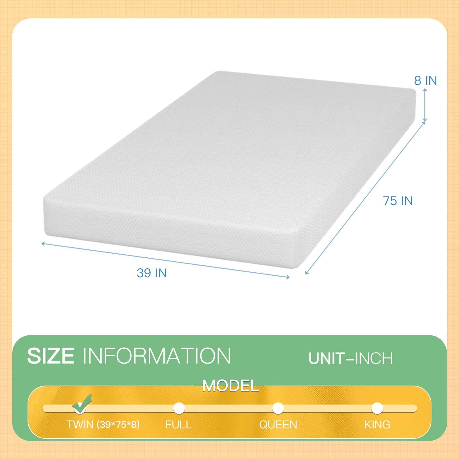 PayLessHere white twin mattress on frame demonstrating versatile bed compatibility