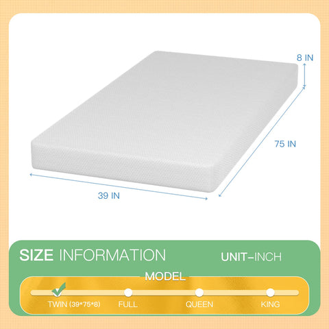 PayLessHere white twin mattress on frame demonstrating versatile bed compatibility