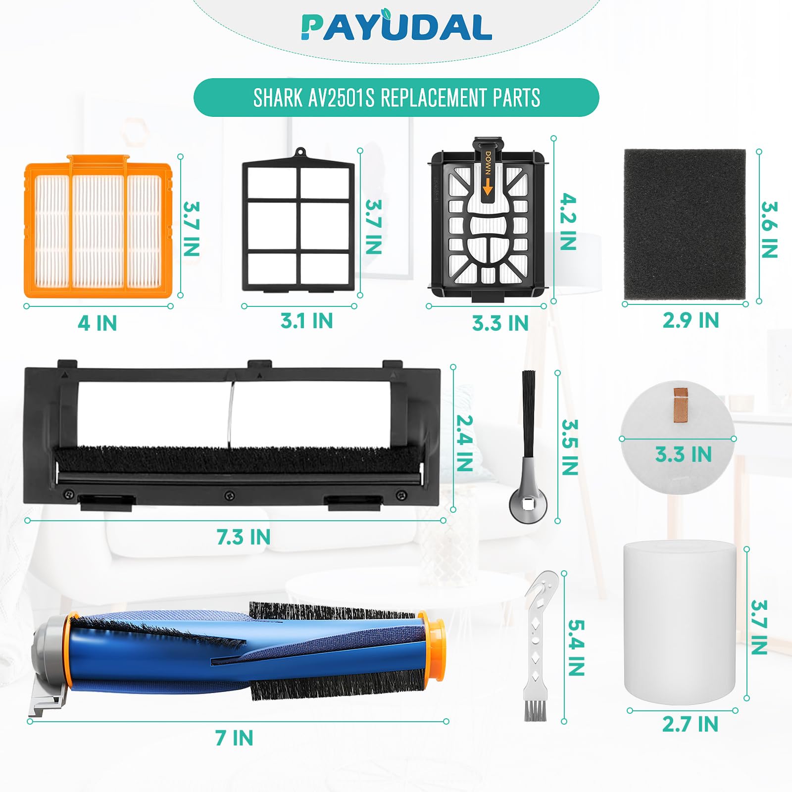 PAYUDAL pre-motor HEPA filters trap dust before reaching the motor