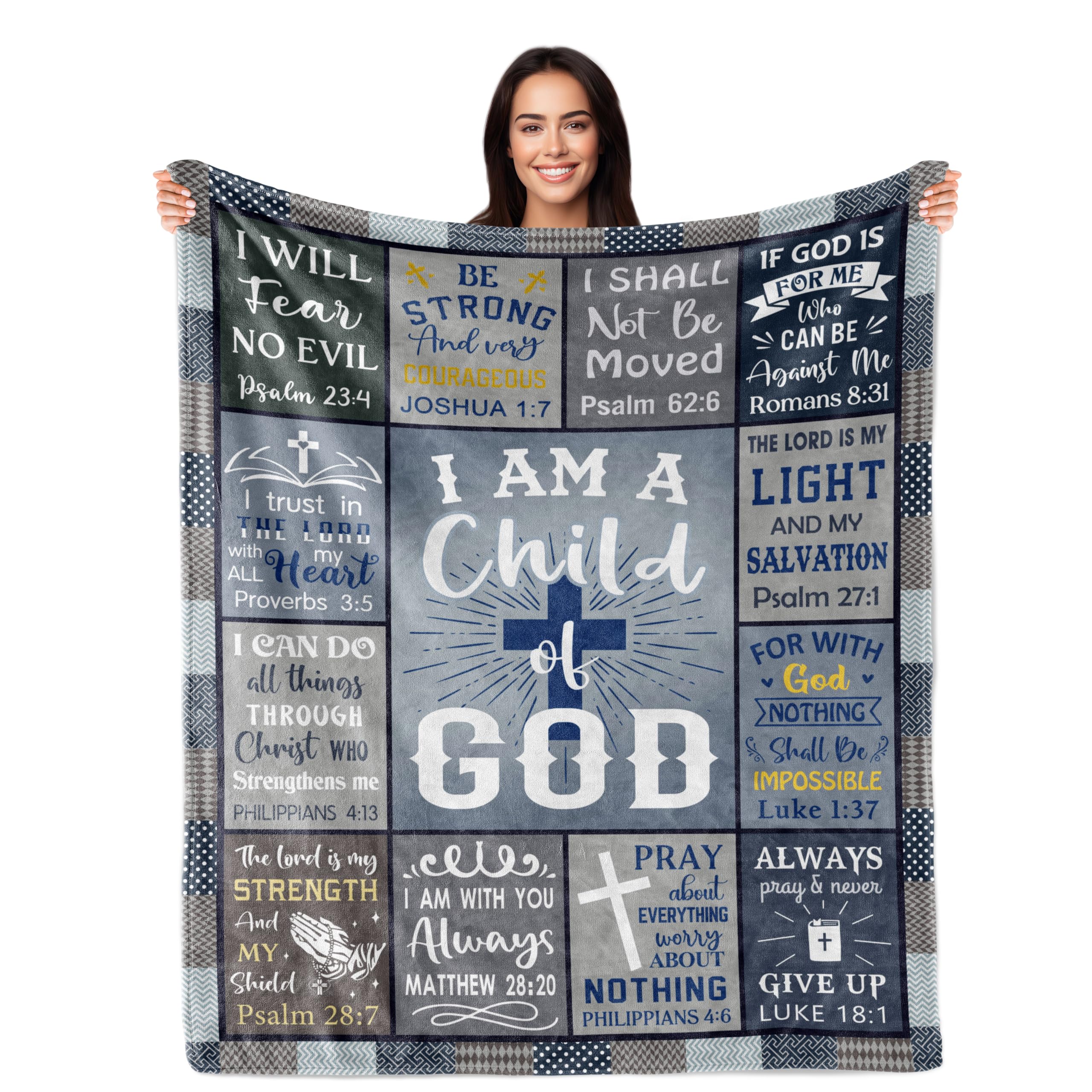 PAZISOL Baptism blanket with Bible verse for family devotion.