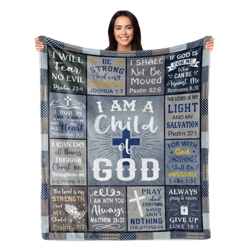 PAZISOL Baptism blanket with Bible verse for family devotion.