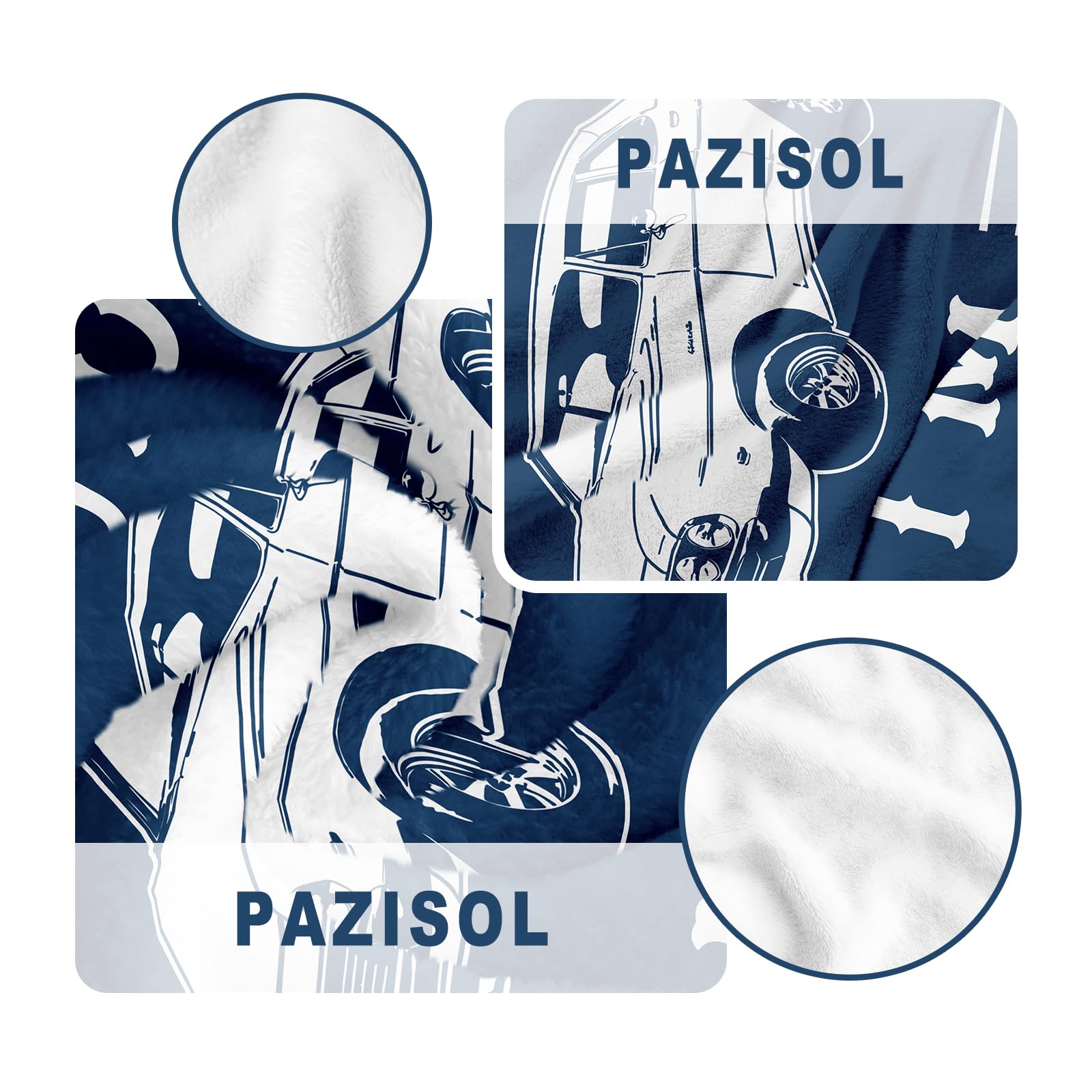 PAZISOL blanket care steps with gentle wash and air dry.