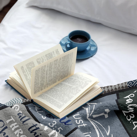 PAZISOL faith-based blanket for men for versatile moments.