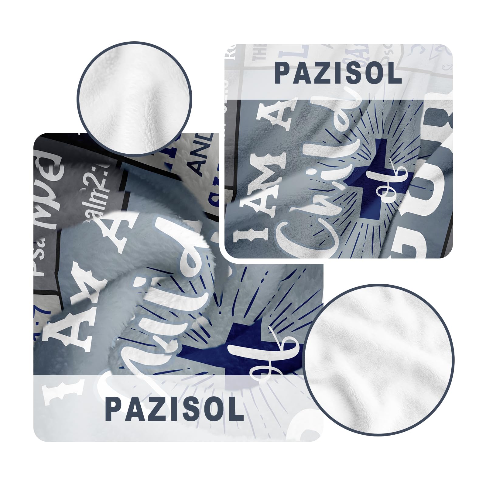 PAZISOL soft flannel blanket emphasizing skin-friendly feel.