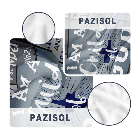 PAZISOL soft flannel blanket emphasizing skin-friendly feel.