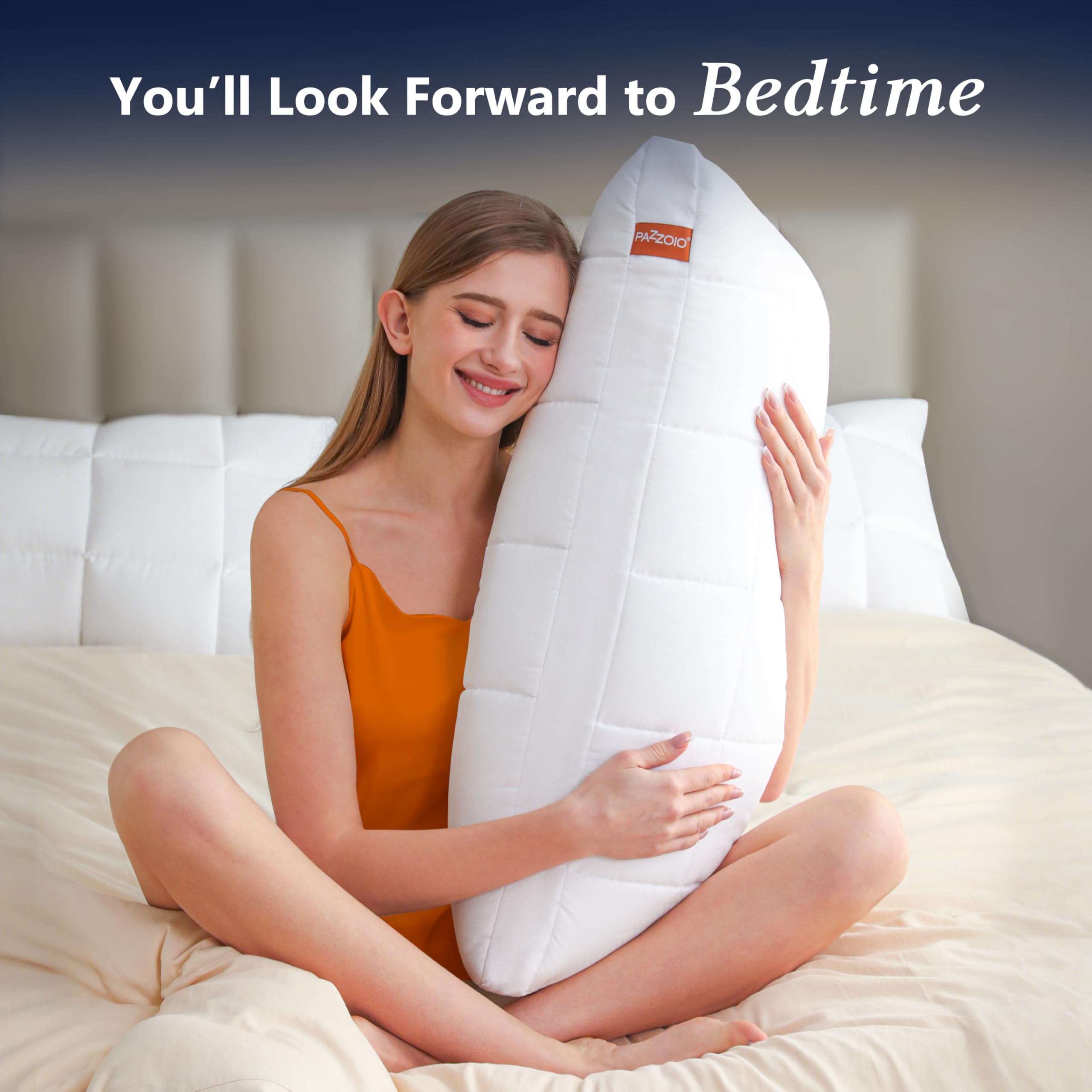PAZZOIO machine-washable pillow for easy care and lasting freshness.
