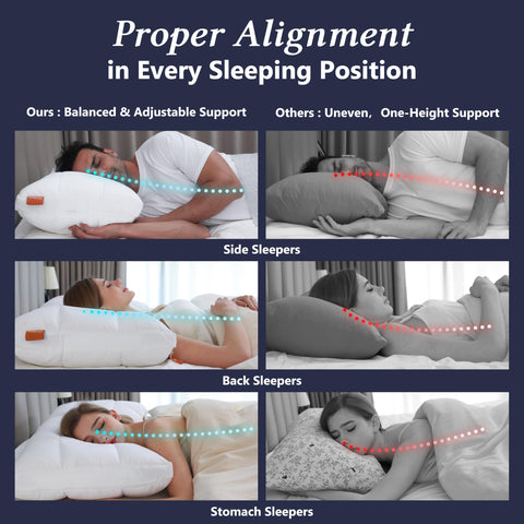 PAZZOIO standard size pillow fits compact beds and guest rooms.