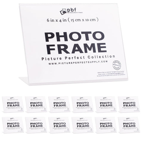 PBF 6x4 clear frame front view showcases crystal clarity for menus and signage.