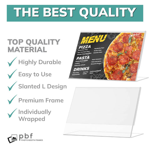 PBF 6x4 clear frame with QR sign option keeps codes legible.