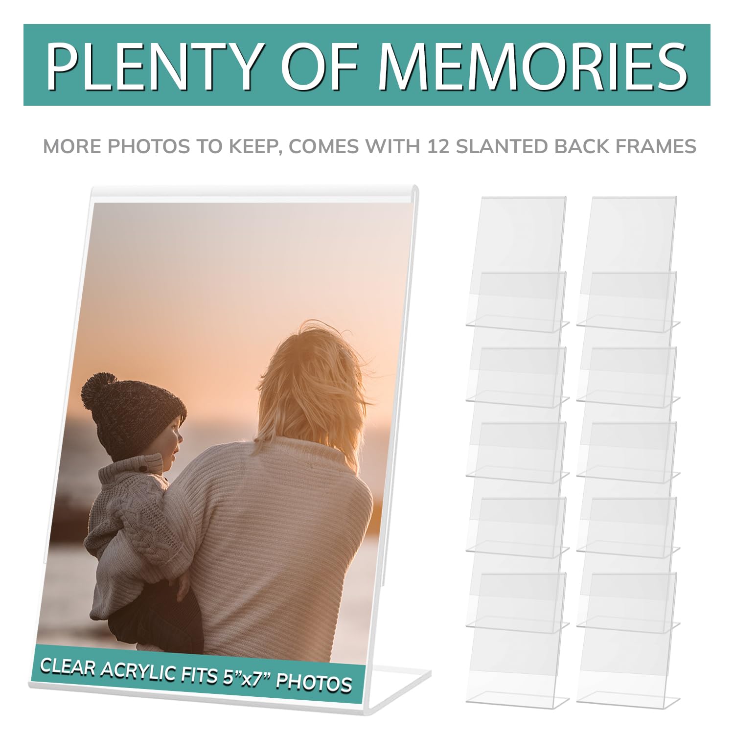 PBF 5x7 durable, crystal-clear acrylic sign holder for signs