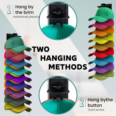 PCEEL auto-lock hat organizer offers easy access and secure placement.