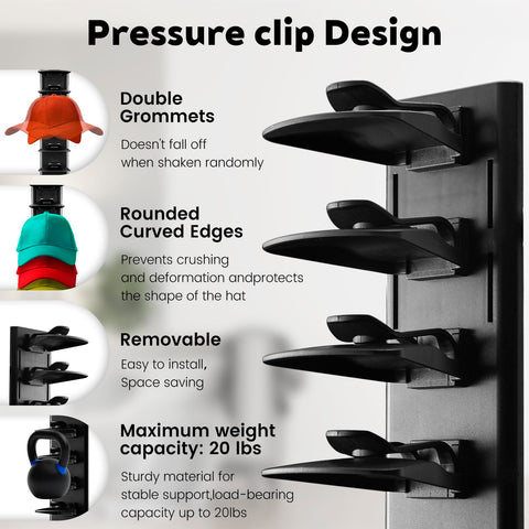 PCEEL contour-fit baseball cap rack preserves hat shape during display.