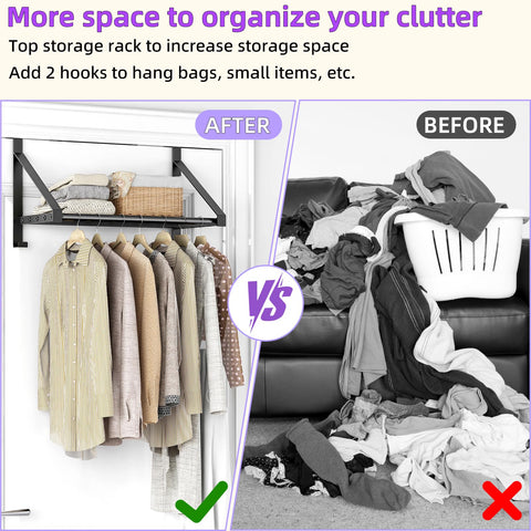 Sponge pads on PDBADA hanger reduce noise and prevent door scratches.