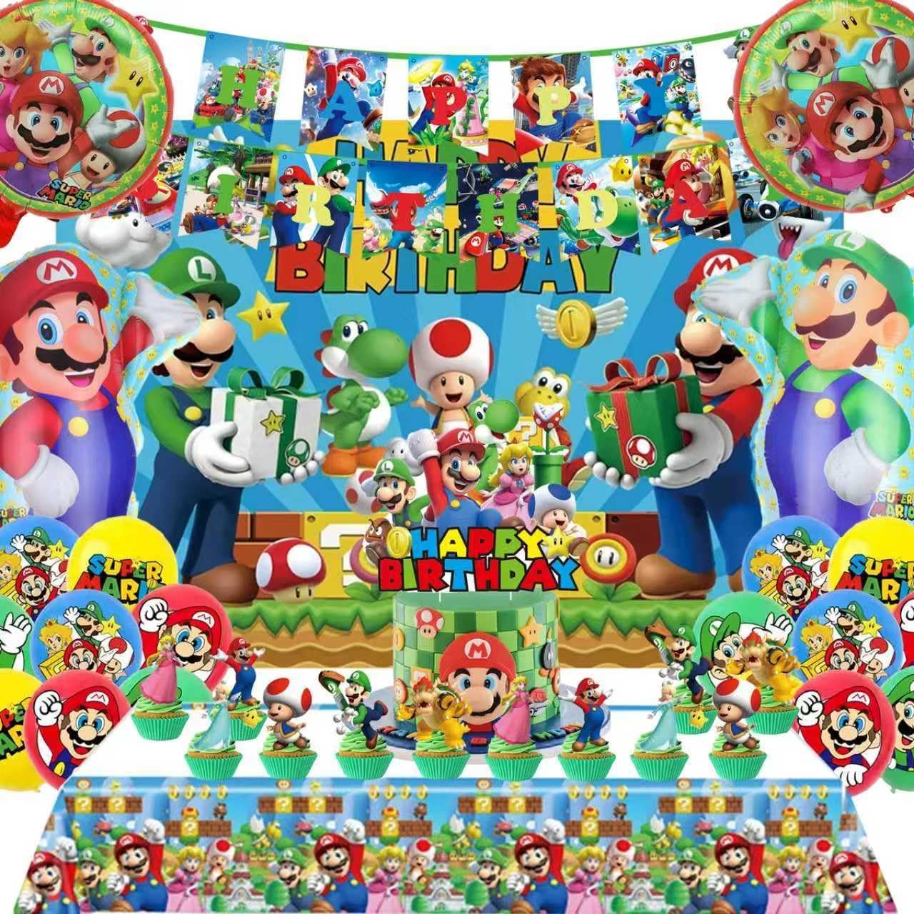 PEACHPUNK Mario party backdrop for a bold, photo-ready scene.