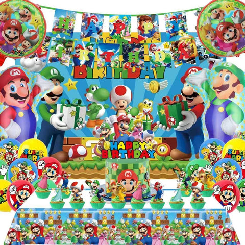 PEACHPUNK Mario party backdrop for a bold, photo-ready scene.