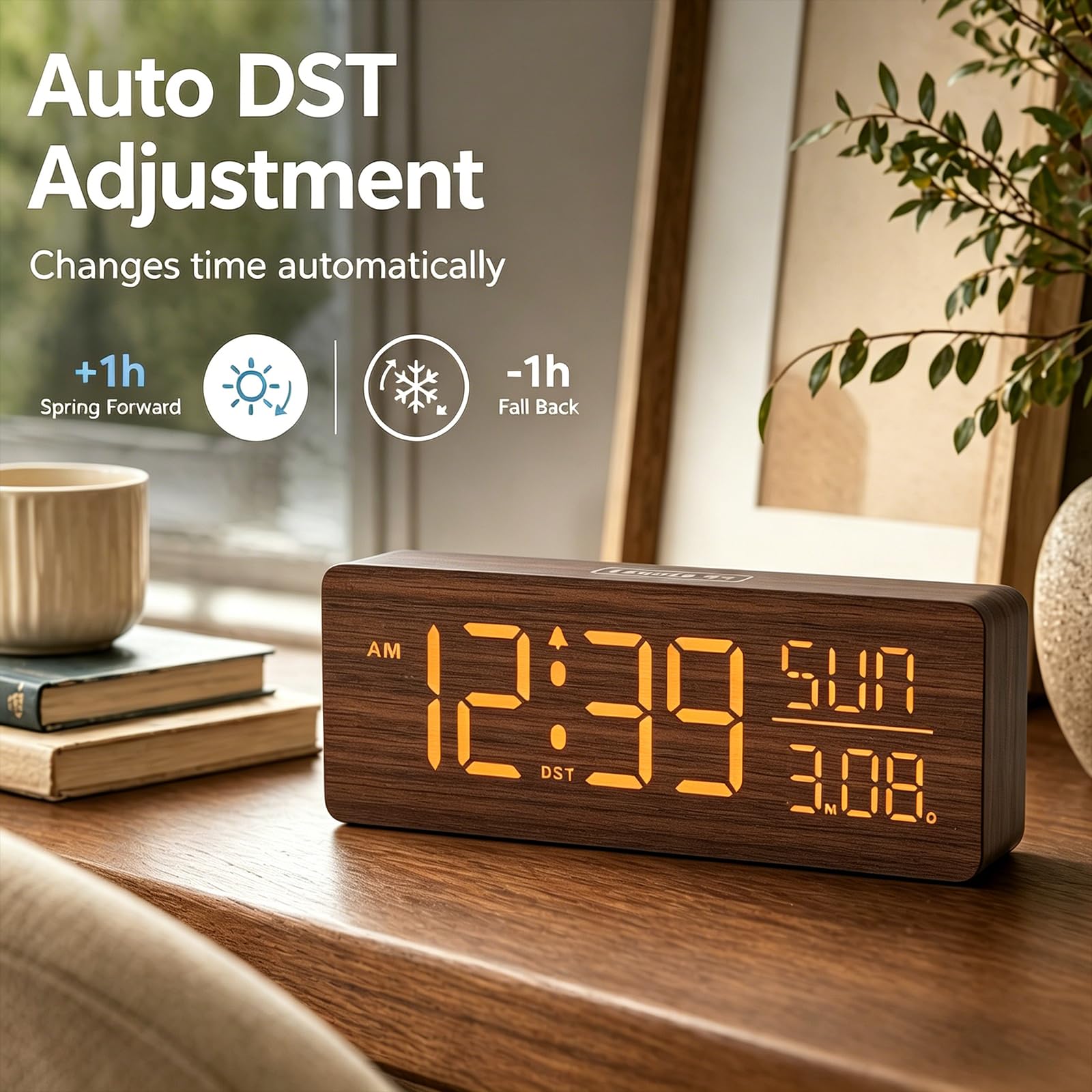 Peakeep one-touch snooze and adjustable alarm volumes for flexible mornings.
