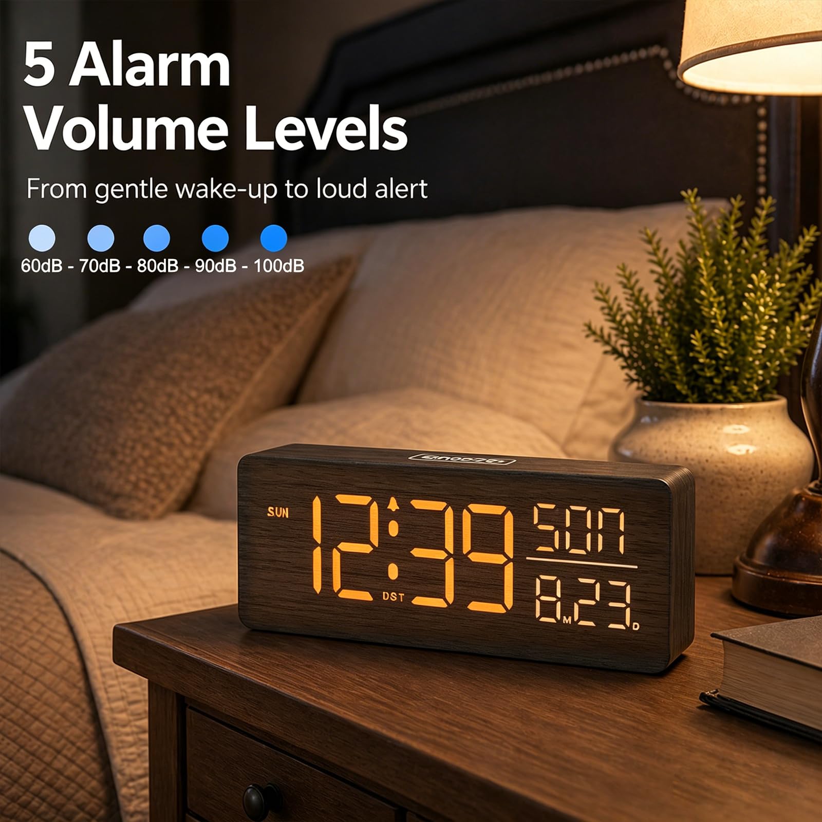 Peakeep auto DST function keeps the clock accurate year-round.