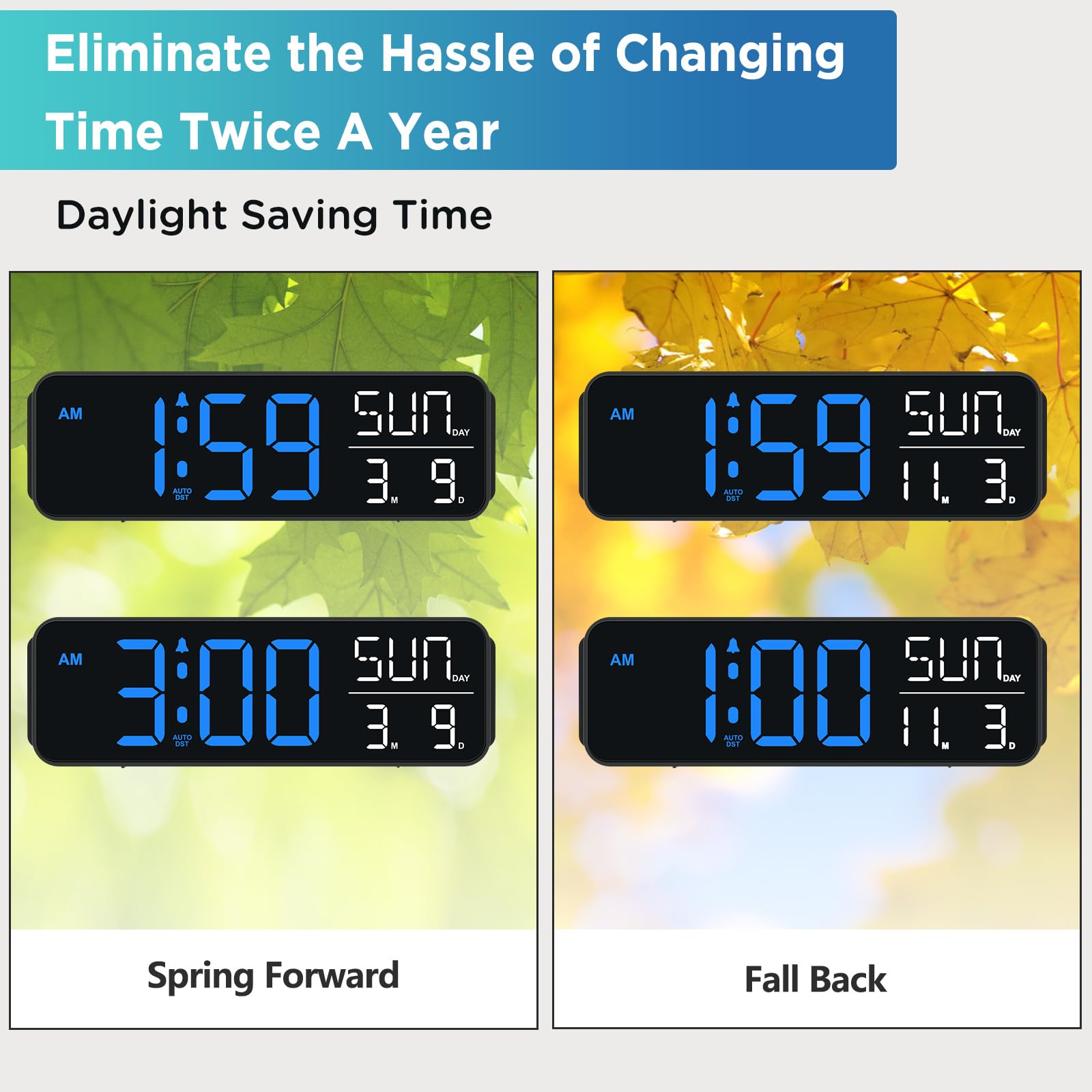 Peakeep auto DST keeps time accurate without manual changes