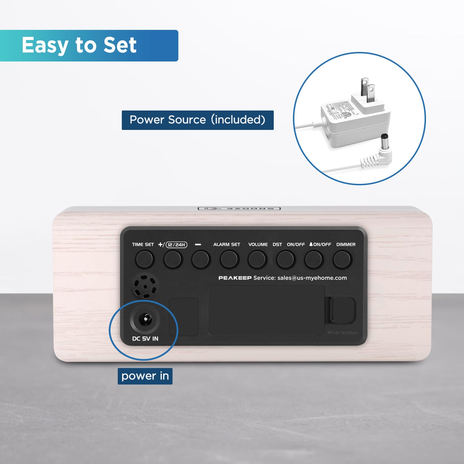 Peakeep backup 2xAAA batteries keep alarms functioning during outages
