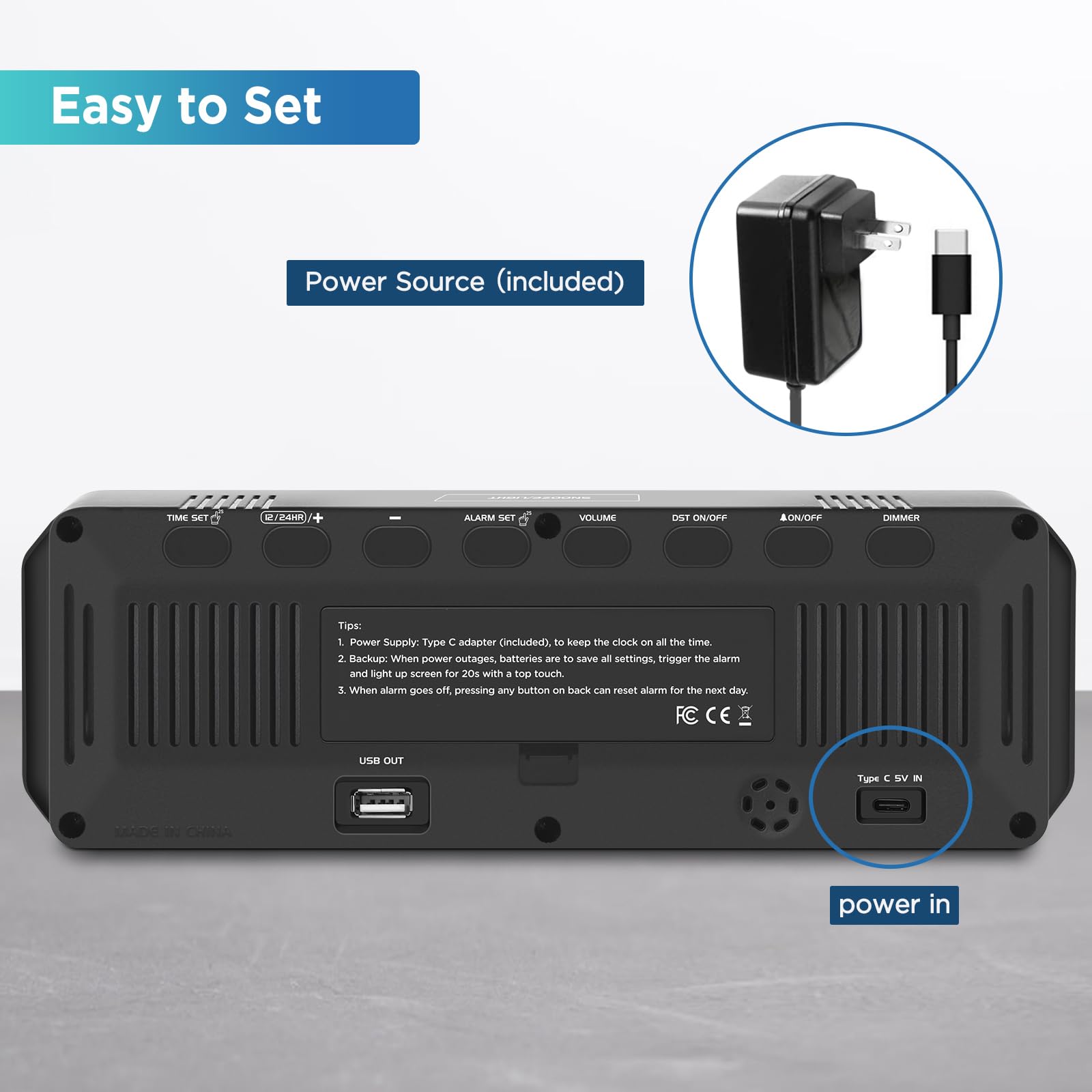 Peakeep battery backup memory preserves settings during outages.