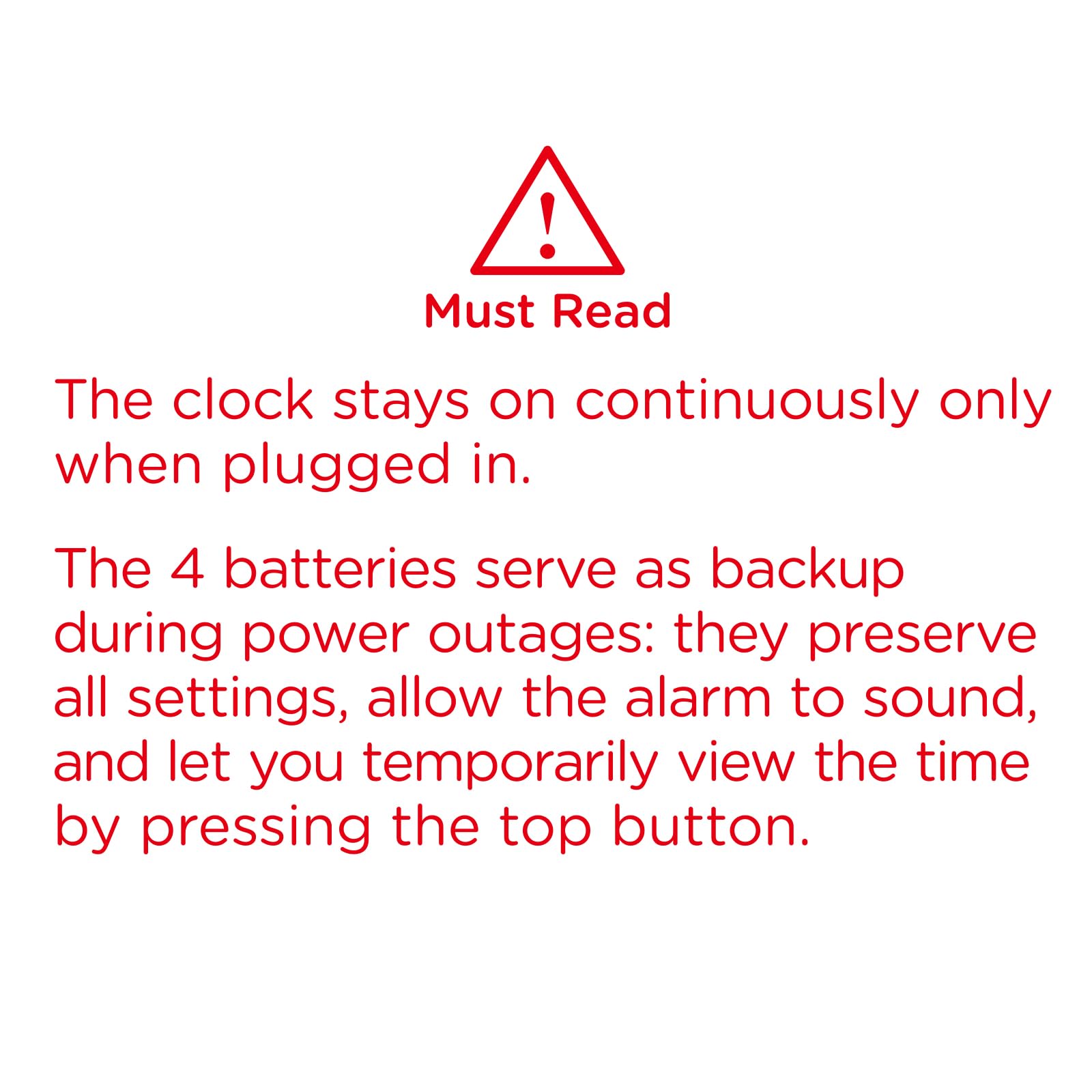 Peakeep bedroom clock remains readable in dim light.