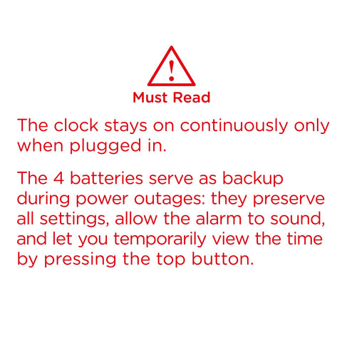 Peakeep bedroom clock remains readable in dim light.