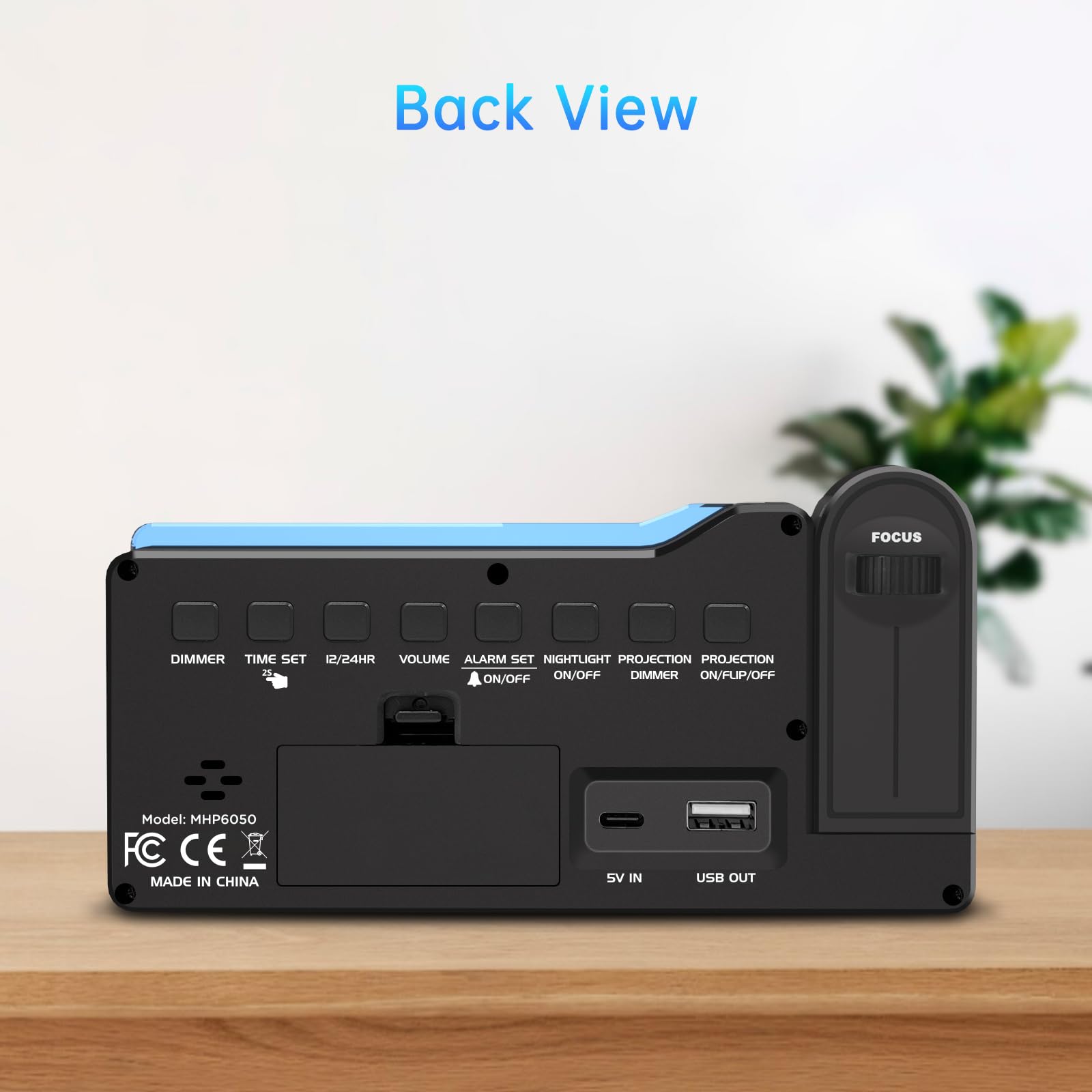 Peakeep bedroom clock with rotatable projection enhances night routines.