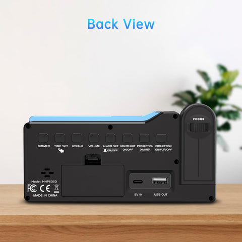 Peakeep bedroom clock with rotatable projection enhances night routines.