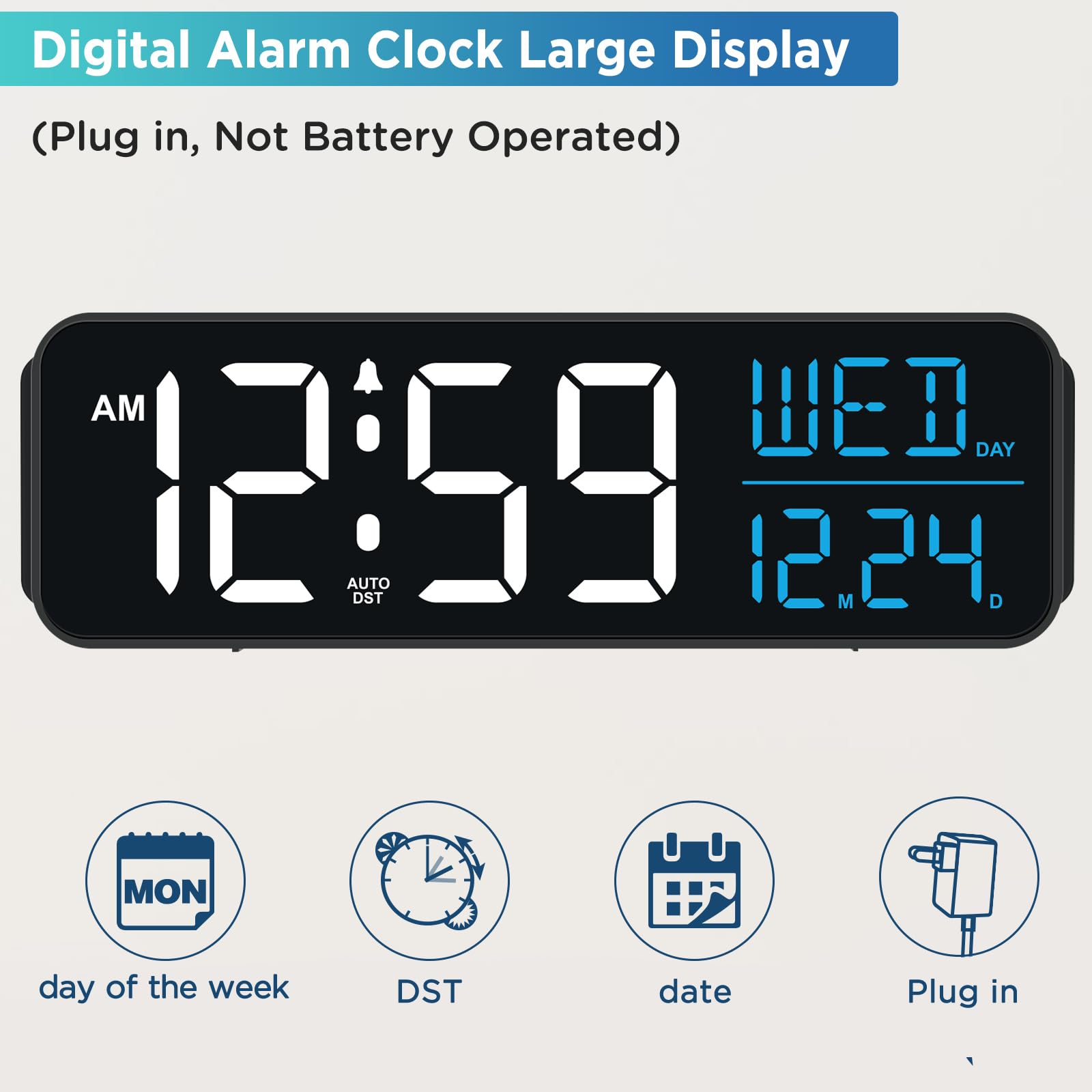 Peakeep calendar date display close-up showing day and date at a glance.