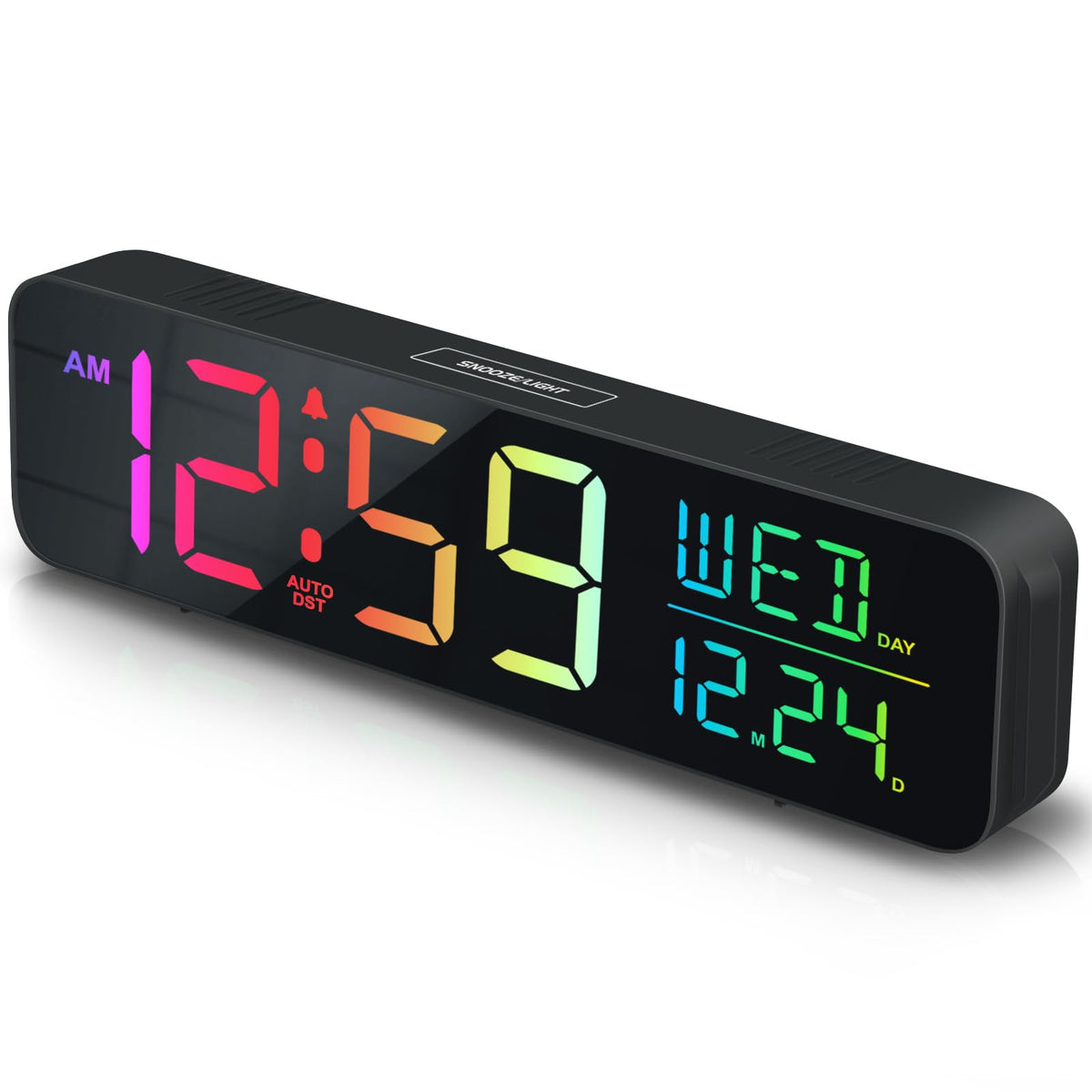 Peakeep digital alarm clock with large display for easy time reading