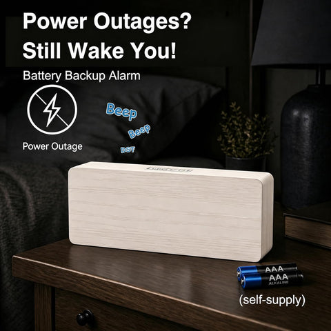 Peakeep clock offers five brightness levels for day to night comfort