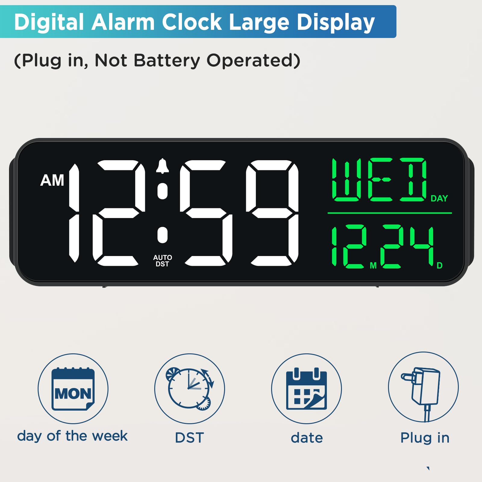 Peakeep clock brightness control for comfortable day and night viewing