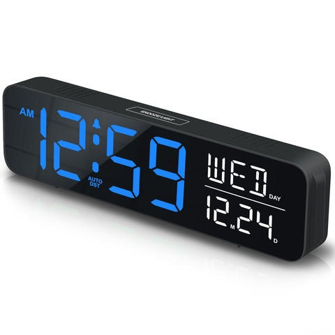Peakeep large display digital alarm clock in a bedroom for easy viewing