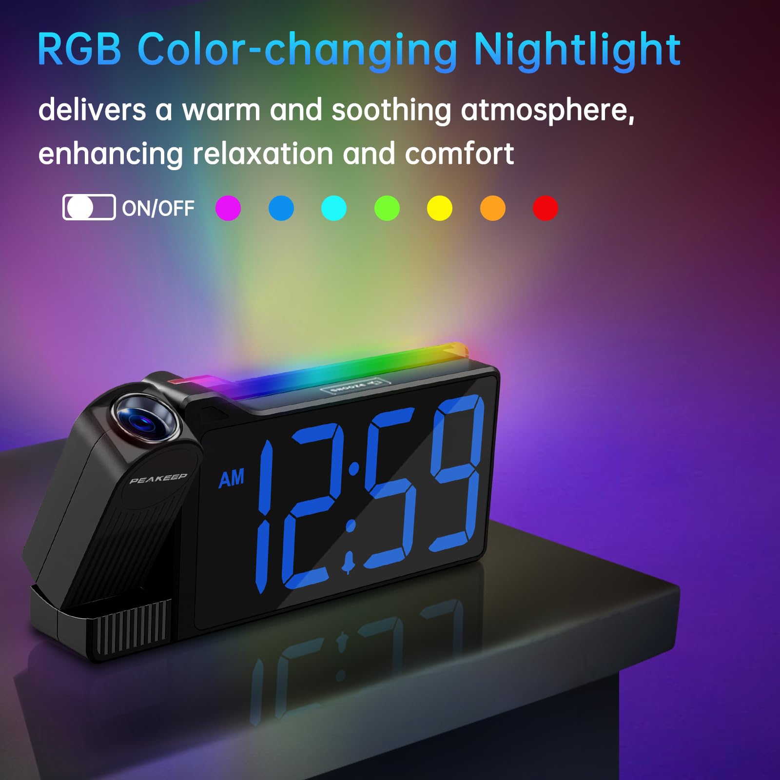 Peakeep alarm clock with adjustable volume helps gentle wakeups.