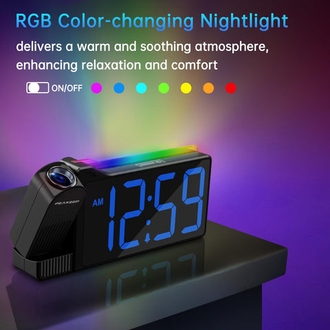 Peakeep alarm clock with adjustable volume helps gentle wakeups.