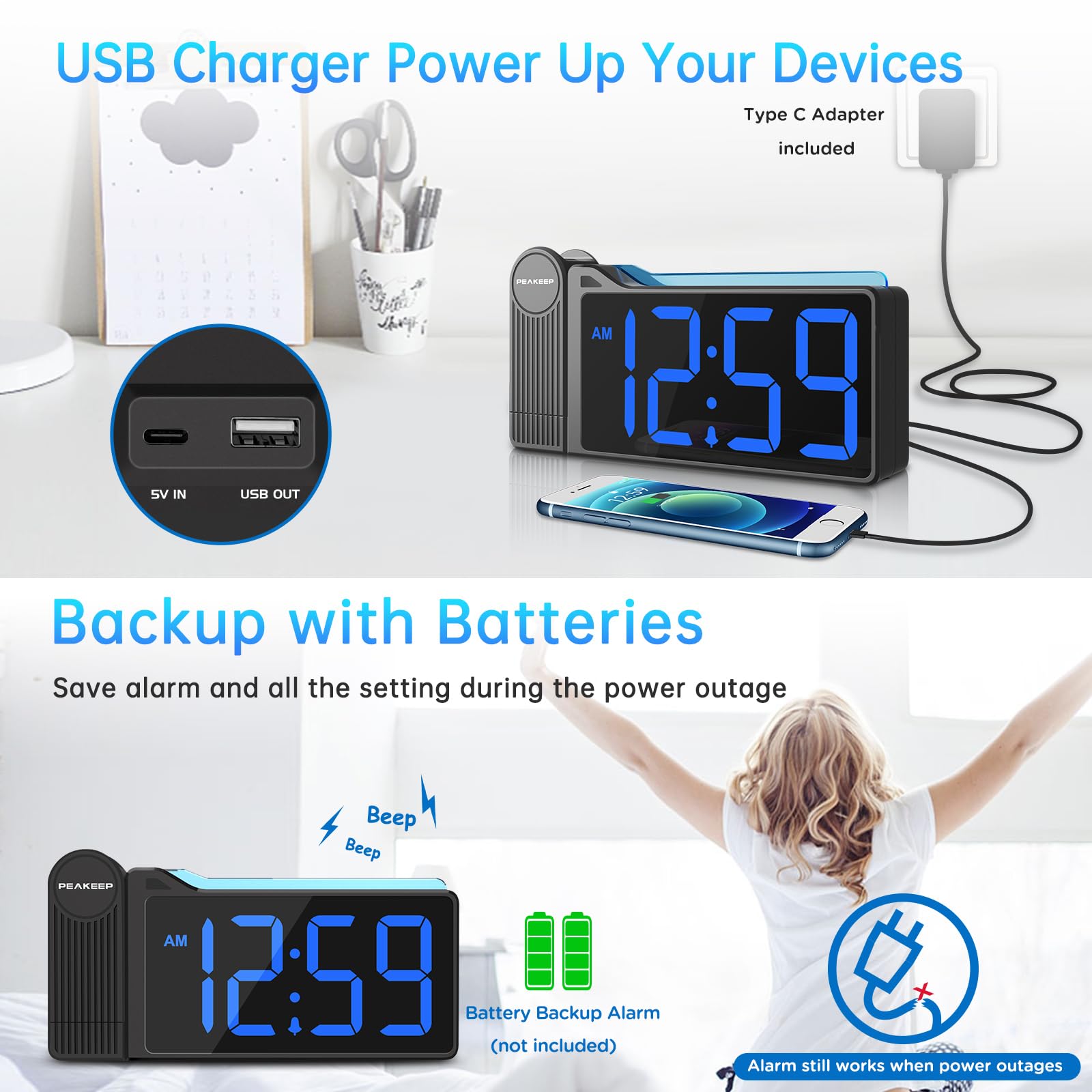 Peakeep plug-in power keeps reliable operation and memory.