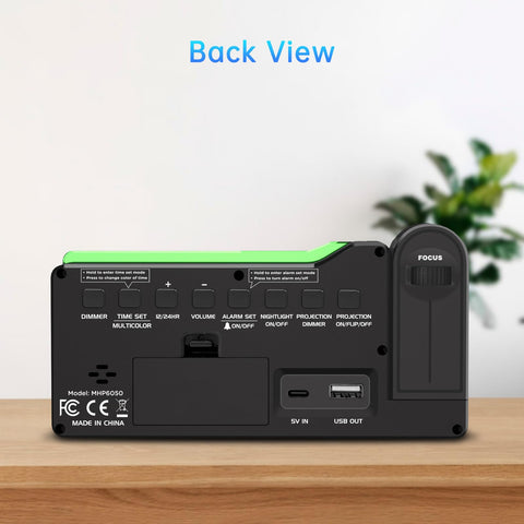 Peakeep projection clock bedroom setup ideal for bedside visibility and convenience.