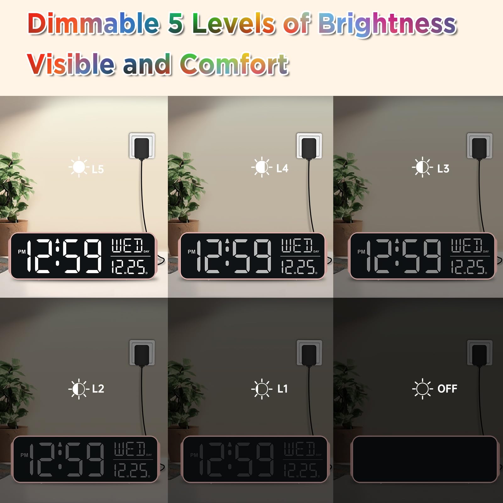 Peakeep clock with USB charging port for convenient device power.