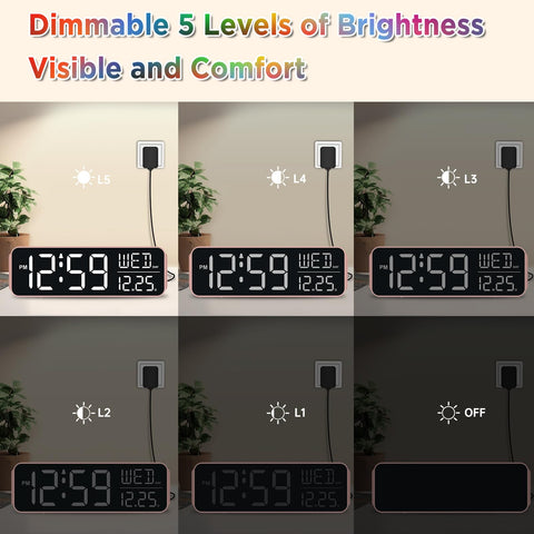 Peakeep clock with USB charging port for convenient device power.