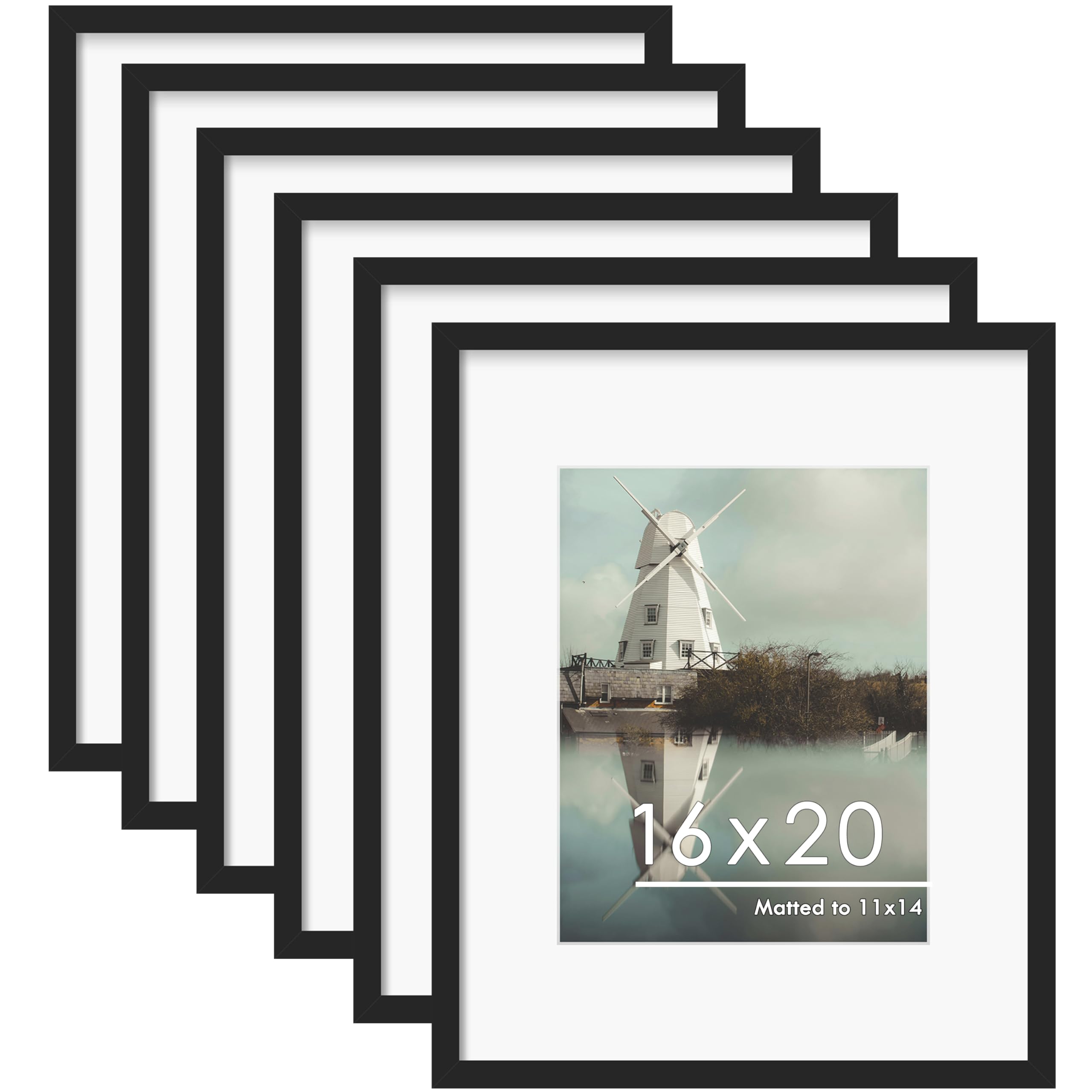 PEALSN 16x20 frame set of six in black for a cohesive wall gallery.