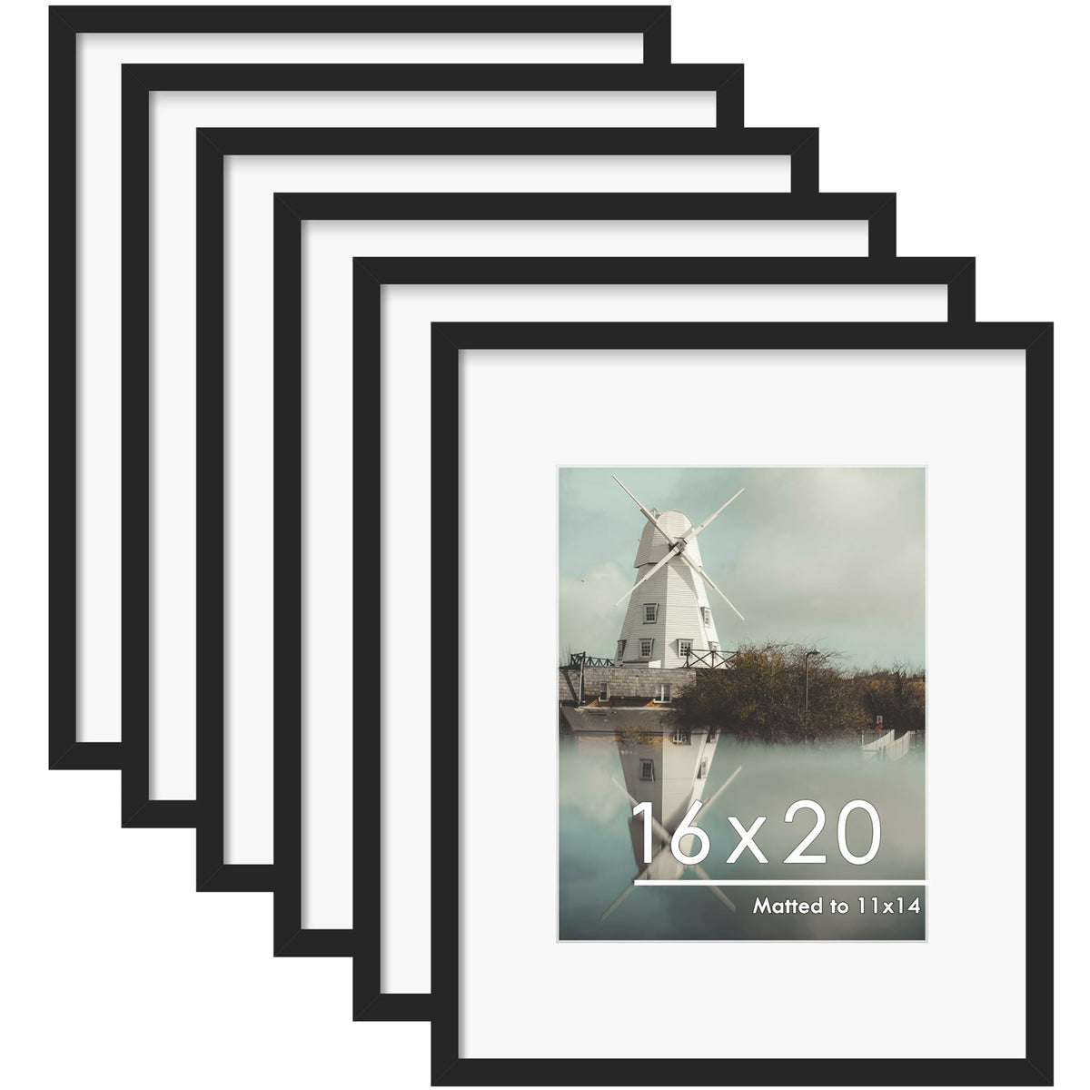 PEALSN 16x20 frame set of six in black for a cohesive wall gallery.